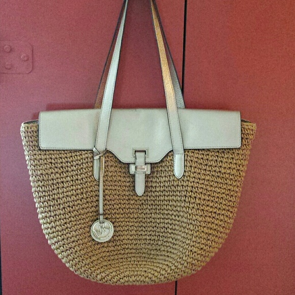 MICHAEL Michael Kors Handbags - REDUCED Michael Kors Woven and Leather Tote